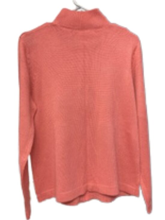 Coral Pink Embroidered Knit Cardigan Jacket, Medium, Penman's,Grandmacore - Picture 6 of 7